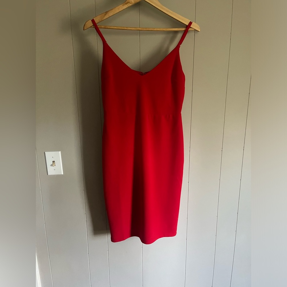 Lulus midi red bodycon dress